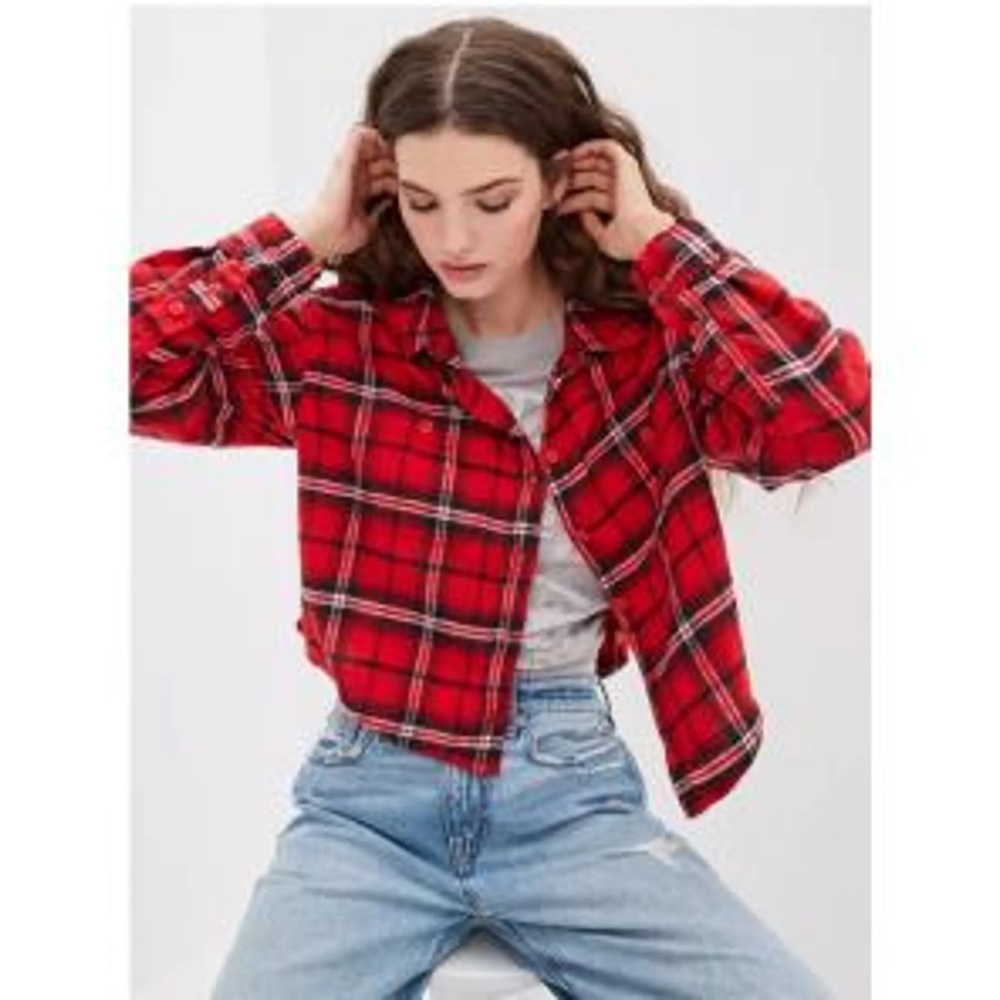 Plaid Red Women's Shitt